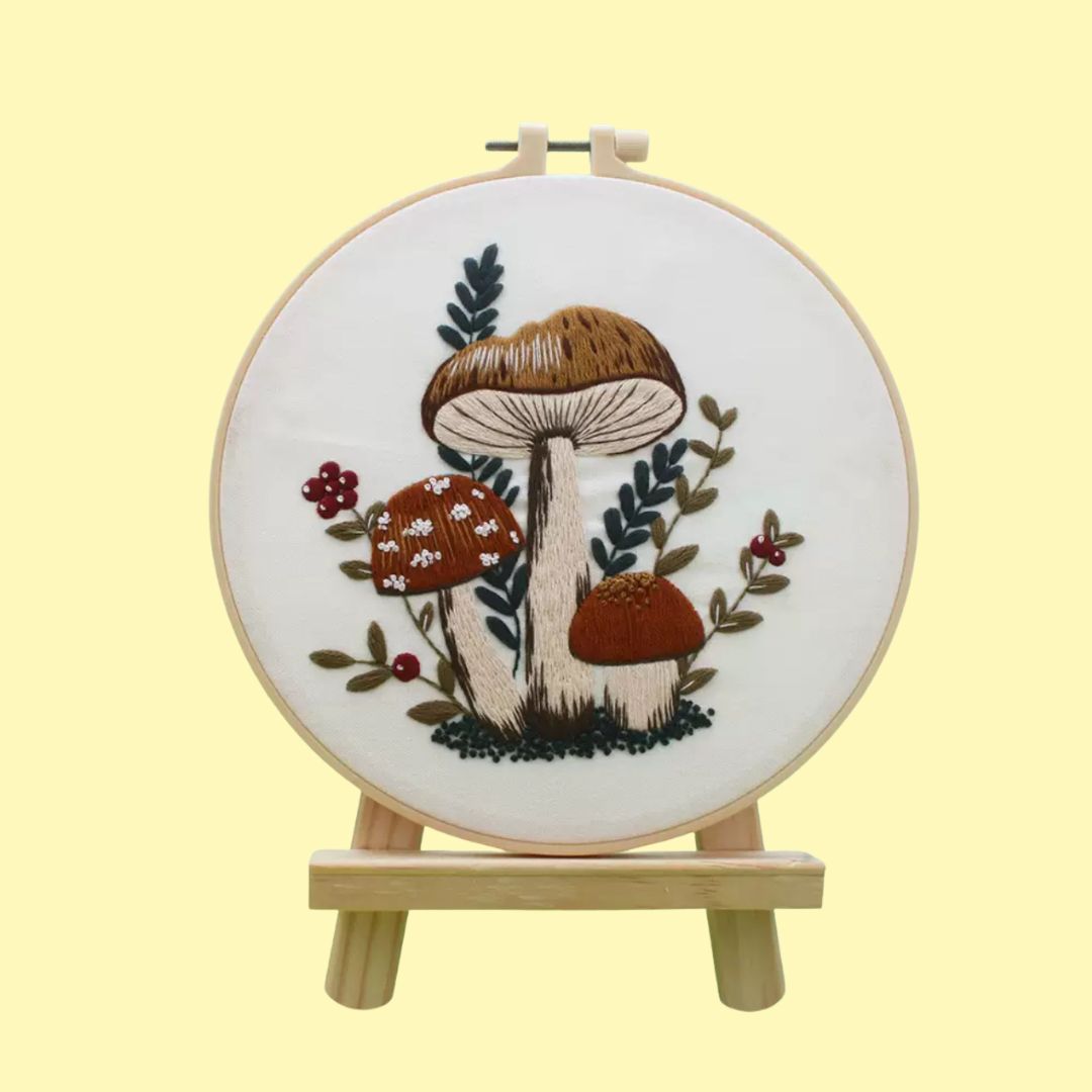 Wild Mushroom Embroidery Kit (Full Kit)